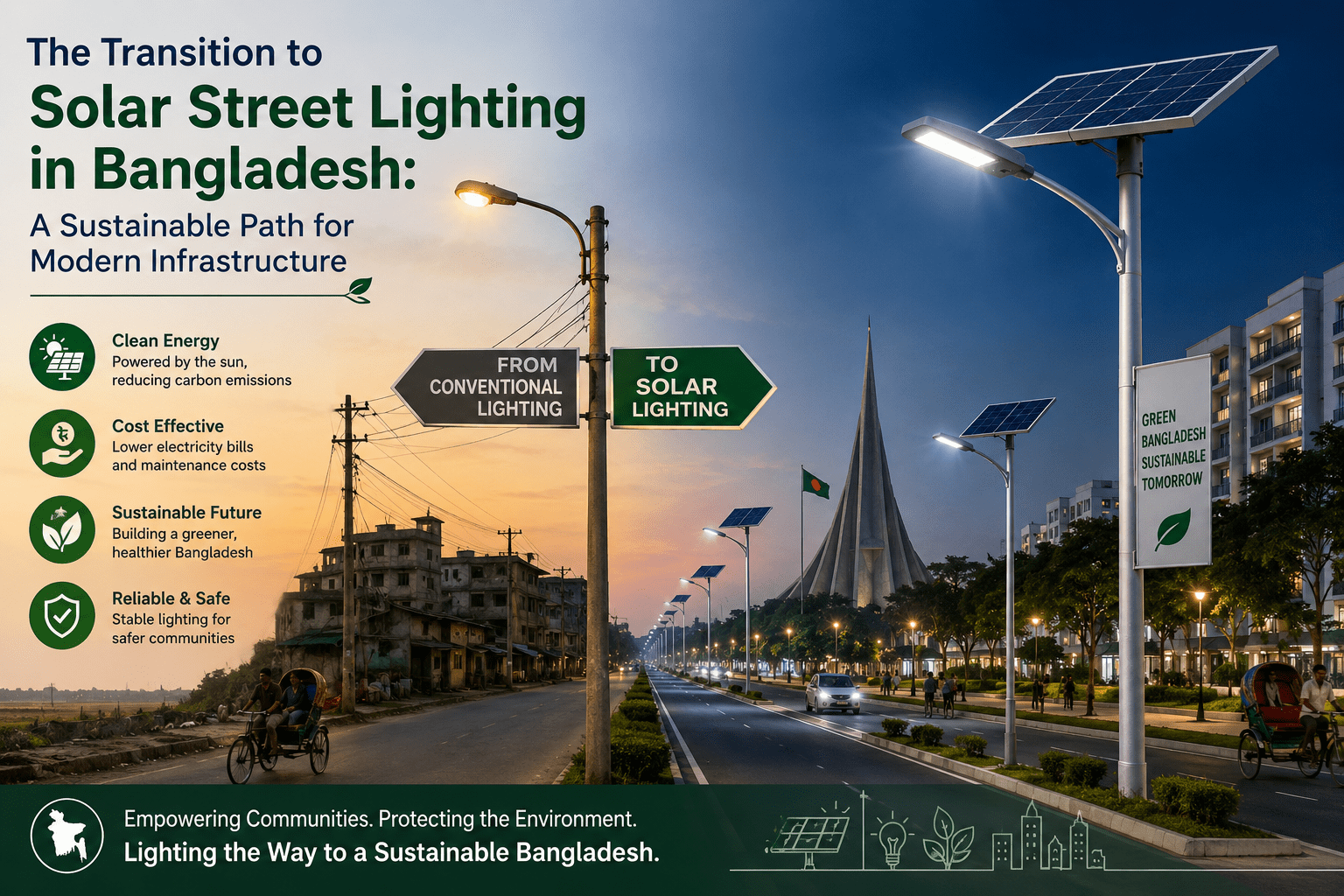 Solar street lighting in Bangladesh